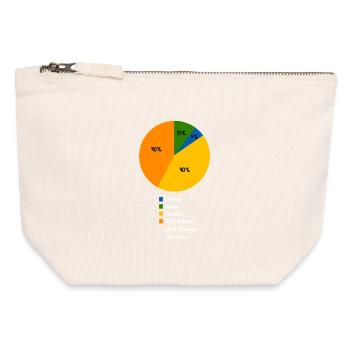 Lustiger Sänger Pie Chart Sänger Humorvoller Gesang - Canvas Reißverschluss-Täschchen (12 x 13 cm) - Naturweiß - Vorne