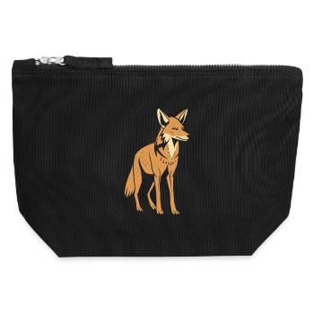 jackal - Canvas Zip Pouch 12 x 13 cm - black - Front