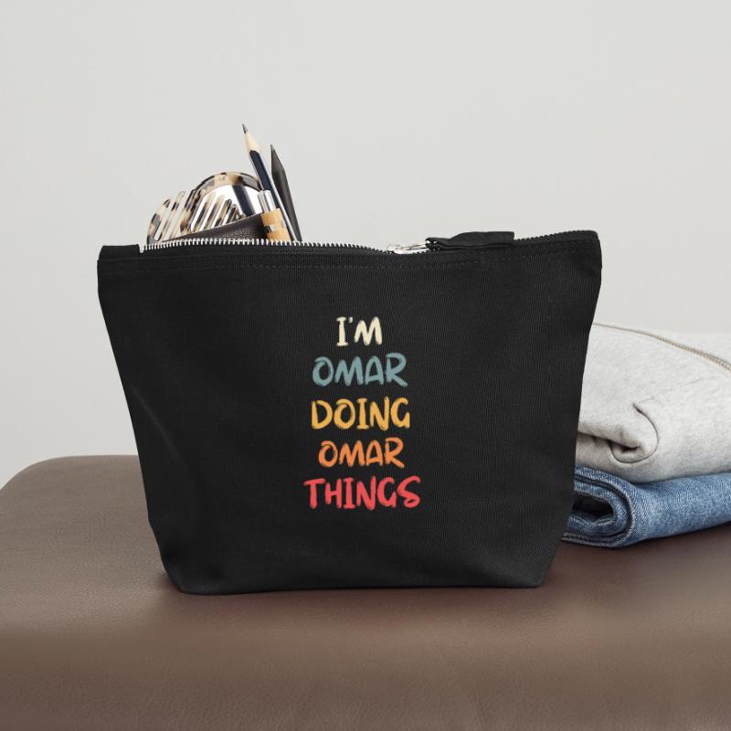Omar Name Omar Personalized Name First Given Canvas Zip Pouch 12 x 13 cm
