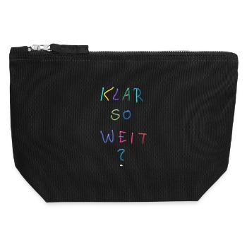 Clear so far? Colorful lettering - Canvas Zip Pouch 12 x 13 cm - black - Front