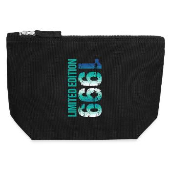 Édition limitée cadeau de l’année de naissance 1991 - Pochette zippée en toile 12 x 13 cm - noir - Devant