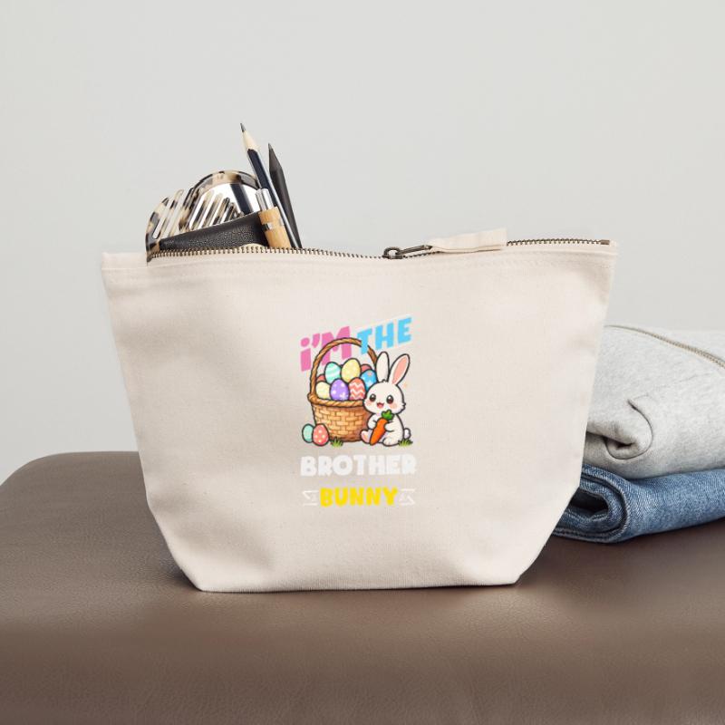 Happy Easter Sweet Easter Bunny Egg Hunt Easter Eggs Canvas Zip Pouch 12 x 13 cm
