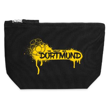 Dortmund Ruhrpott Ball - Pochette zippée en toile 12 x 13 cm - noir - Devant