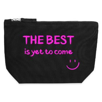 The best is yet to come! for pregnant women - Canvas Zip Pouch 12 x 13 cm - black - Front