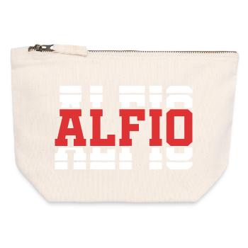 Alfio t-shirt gift idea stacked text - Canvas Zip Pouch 12 x 13 cm - nature - Front