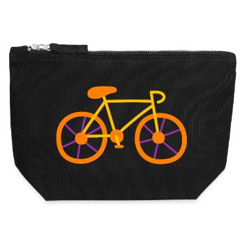 Vélo Bande dessinée Enfants Cyclisme Cyclisme Vélo de route Coloré - Pochette zippée en toile 12 x 13 cm - noir - Devant
