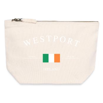Westport Ireland – Holiday Souvenir & Gift - Canvas Zip Pouch 12 x 13 cm - nature - Front