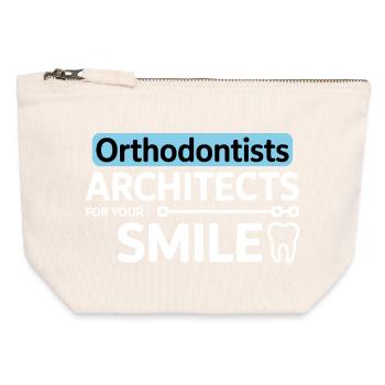 Orthodontistes Architectes Pour Votre Sourire Vêtements - Pochette zippée en toile 12 x 13 cm - blanc naturel - Devant