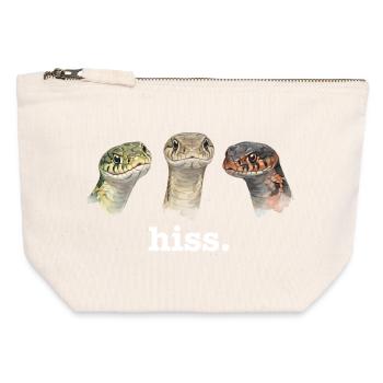 Snake Funny Snake Lover Lusti - Canvas Zip Pouch 12 x 13 cm - nature - Front