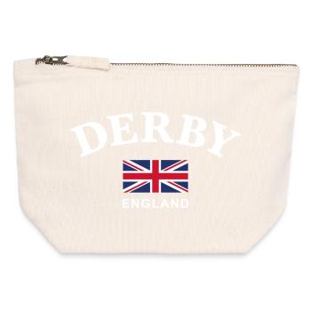 Derby, England - Canvas Reißverschluss-Täschchen (12 x 13 cm) - Naturweiß - Vorne