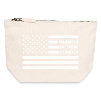Remember Everyone Deployed RED Friday Troops - Canvas Zip Pouch 12 x 13 cm - nature - Front