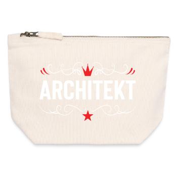 Architekt Beruf - Canvas Reißverschluss-Täschchen (12 x 13 cm) - Naturweiß - Vorne