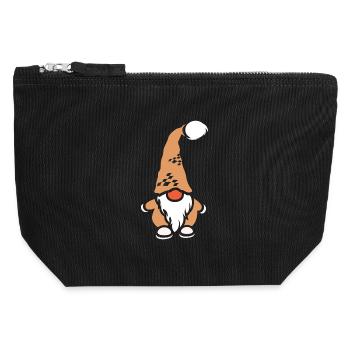 Secret Santa Christmas Xmas Cute Comic Red Nose Icon - Canvas Zip Pouch 12 x 13 cm - black - Front