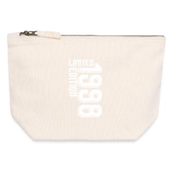 Glyphes de bloc en édition limitée - Pochette zippée en toile 12 x 13 cm - blanc naturel - Devant