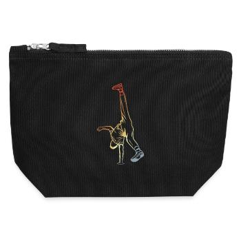 B-Boy Vintage Look - Pochette zippée en toile 12 x 13 cm - noir - Devant