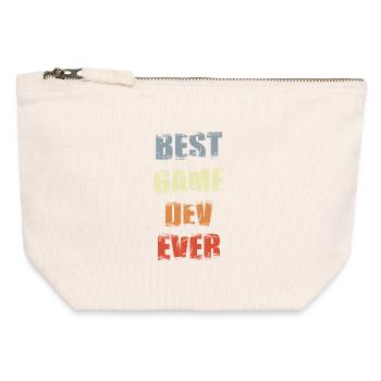 Motivation game development - Canvas Zip Pouch 12 x 13 cm - nature - Front