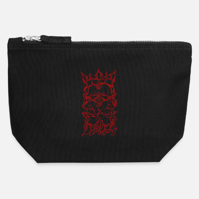 Duality - Canvas Zip Pouch 12 x 13 cm - black