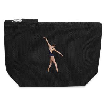 Ballerina_Polygon - Pochette zippée en toile 12 x 13 cm - noir - Devant