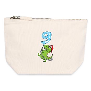 Dino Fire Fighter Number 9 ws - Canvas Zip Pouch 12 x 13 cm - nature - Front