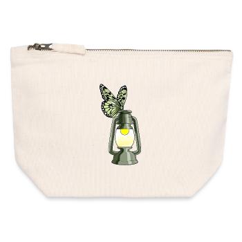 Butterfly Lantern - Canvas Zip Pouch 12 x 13 cm - nature - Front