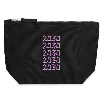 Vintage 2030 - Canvas Zip Pouch 12 x 13 cm - black - Front