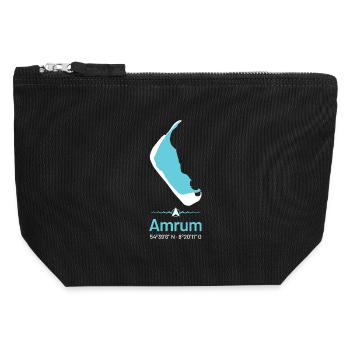 Amrum | Design-Landkarte - Canvas Reißverschluss-Täschchen (12 x 13 cm) - Schwarz - Vorne