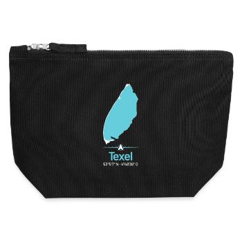 Texel | Design-Landkarte - Canvas Reißverschluss-Täschchen (12 x 13 cm) - Schwarz - Vorne