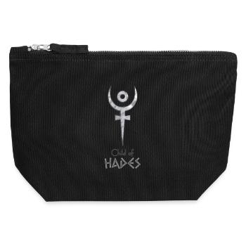 Child of Hades – Percy Jackson inspired design - Canvas Zip Pouch 12 x 13 cm - black - Front