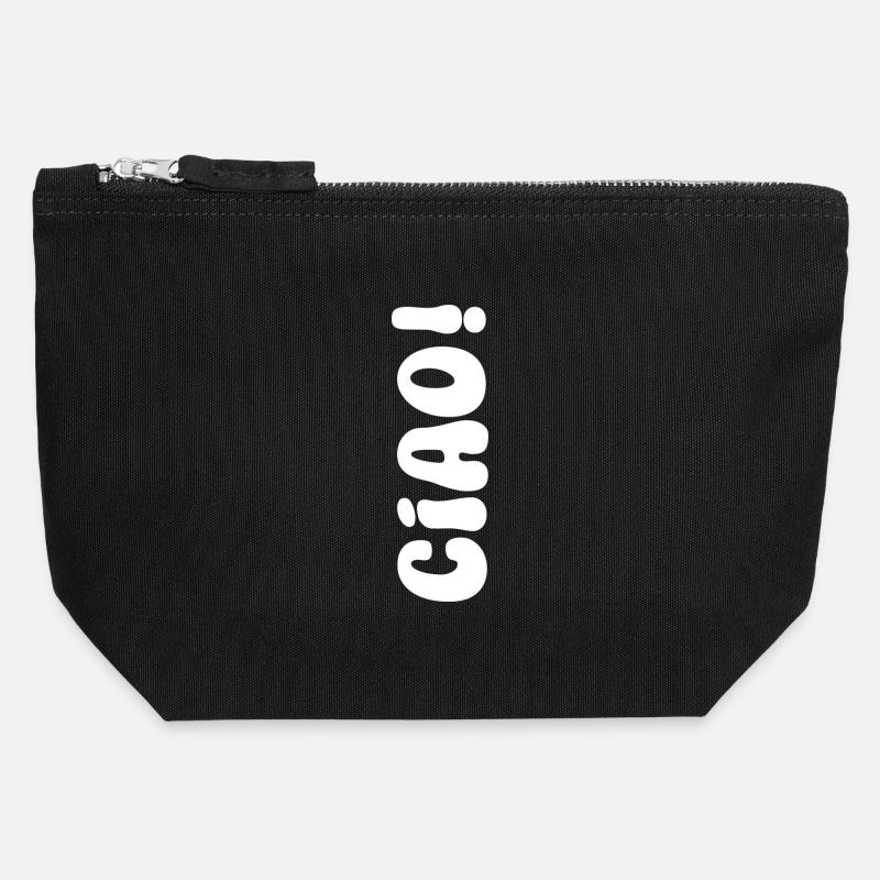 Ciao! - Canvas Zip Pouch 12 x 13 cm - black