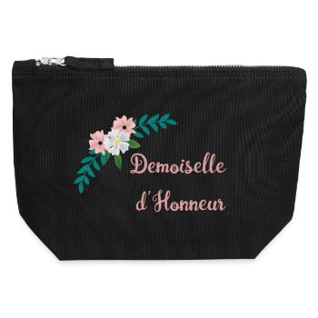 Bridesmaid - Bucolic Collection - Canvas Zip Pouch 12 x 13 cm - black - Front
