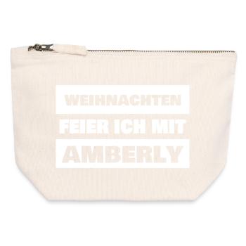 Amberly as a given name - Canvas Zip Pouch 12 x 13 cm - nature - Front