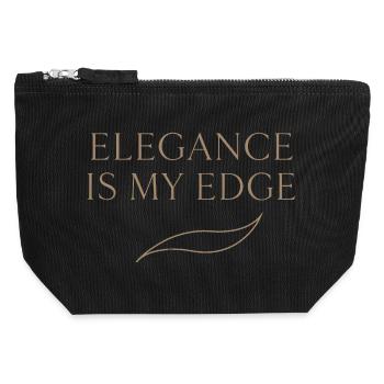 Eleganter Femininer Lebensstil, Sanfte - Canvas Reißverschluss-Täschchen (12 x 13 cm) - Schwarz - Vorne