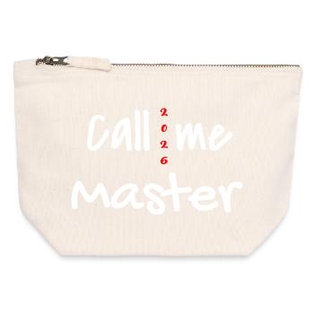 Master 2026 Abschluss Promotion Sponsion - Canvas Reißverschluss-Täschchen (12 x 13 cm) - Naturweiß - Vorne