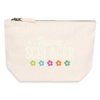 Team Schlager Party Schlagermusik Tanzparty Musik - Canvas Reißverschluss-Täschchen (12 x 13 cm) - Naturweiß - Vorne