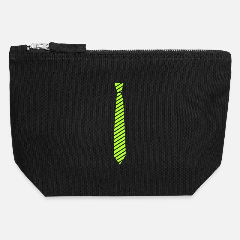 Tie - Canvas Zip Pouch 12 x 13 cm - black