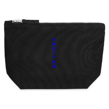 Friday - blue - Canvas Zip Pouch 12 x 13 cm - black - Front