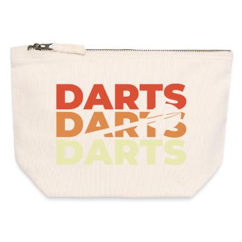 Dart Retro Look - Canvas Zip Pouch 12 x 13 cm - nature - Front