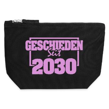 Divorced 2030 - Canvas Zip Pouch 12 x 13 cm - black - Front