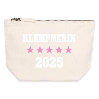 Klempnerin 2025 Neuer Job Arbeit Ausbildung Lehre - Canvas Reißverschluss-Täschchen (12 x 13 cm) - Naturweiß - Vorne
