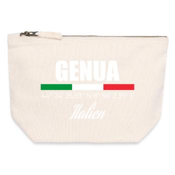 Gênes - Pochette zippée en toile 12 x 13 cm - blanc naturel - Devant