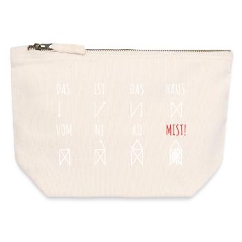 This is the house of St. Nicholas | Crap errors - Canvas Zip Pouch 12 x 13 cm - nature - Front
