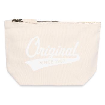 Original Since 1987 (Year of Birth, Birthday / W) - Canvas Zip Pouch 12 x 13 cm - nature - Front