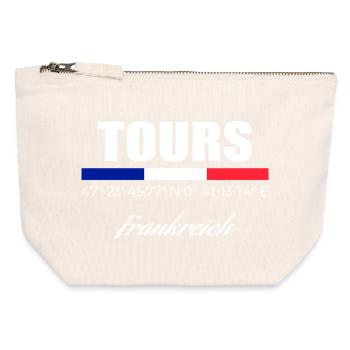 Tours - Canvas Reißverschluss-Täschchen (12 x 13 cm) - Naturweiß - Vorne