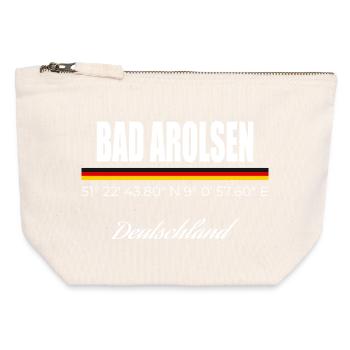 Bad Arolsen - Canvas Reißverschluss-Täschchen (12 x 13 cm) - Naturweiß - Vorne