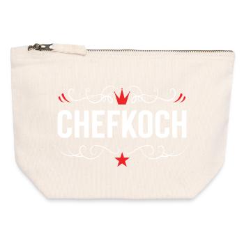 Chefkoch Kochen - Canvas Reißverschluss-Täschchen (12 x 13 cm) - Naturweiß - Vorne