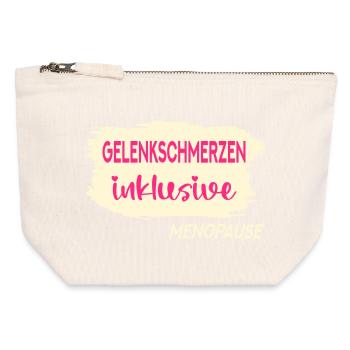 GELENKSCHMERZEN WECHSELJAHRE MENOPAUSE - Canvas Reißverschluss-Täschchen (12 x 13 cm) - Naturweiß - Vorne