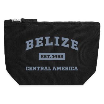 Belize Amérique centrale Est. 1492 - Pochette zippée en toile 12 x 13 cm - noir - Devant