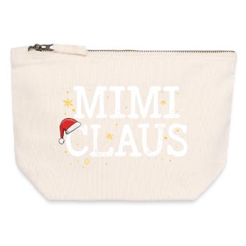 Mimi Claus: Festliches Hut-Logo - Canvas Reißverschluss-Täschchen (12 x 13 cm) - Naturweiß - Vorne