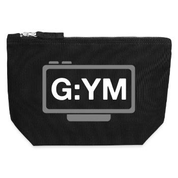 G :YM Neon Console Glyphe - Pochette zippée en toile 12 x 13 cm - noir - Devant