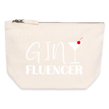 Ginfluencer Gin Statement Gin Drinker Saying - Canvas Zip Pouch 12 x 13 cm - nature - Front